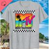 MTV Beach Island Logo Retro Grafik Baumwoll T-Shirt M-T-V Sonnenuntergang Palme Print Top Unisex Grafik T-Shirts