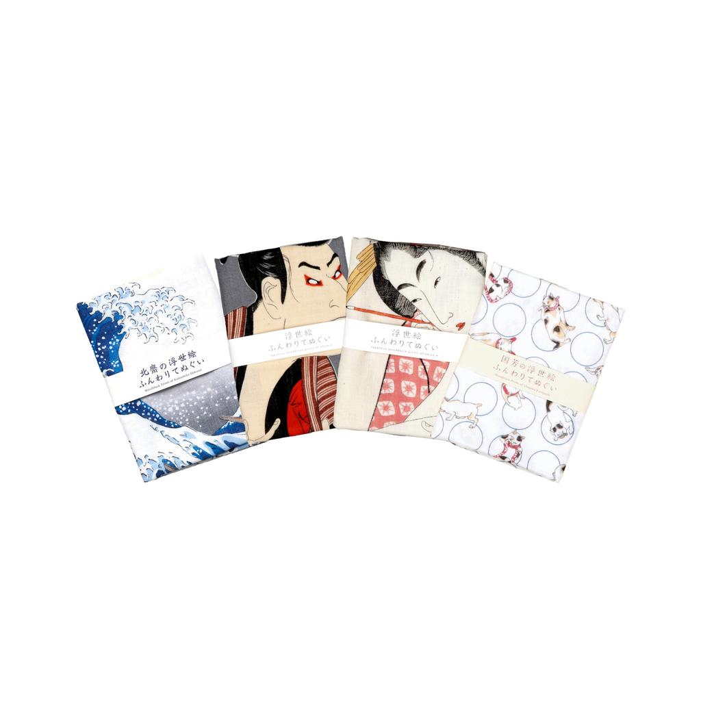 Yamamotojin Shoten Tsutaya Juzaburo Set Double Gauze Hand Towels [Yamamotojin] (Official) (Bamboo) (4-Piece Set)