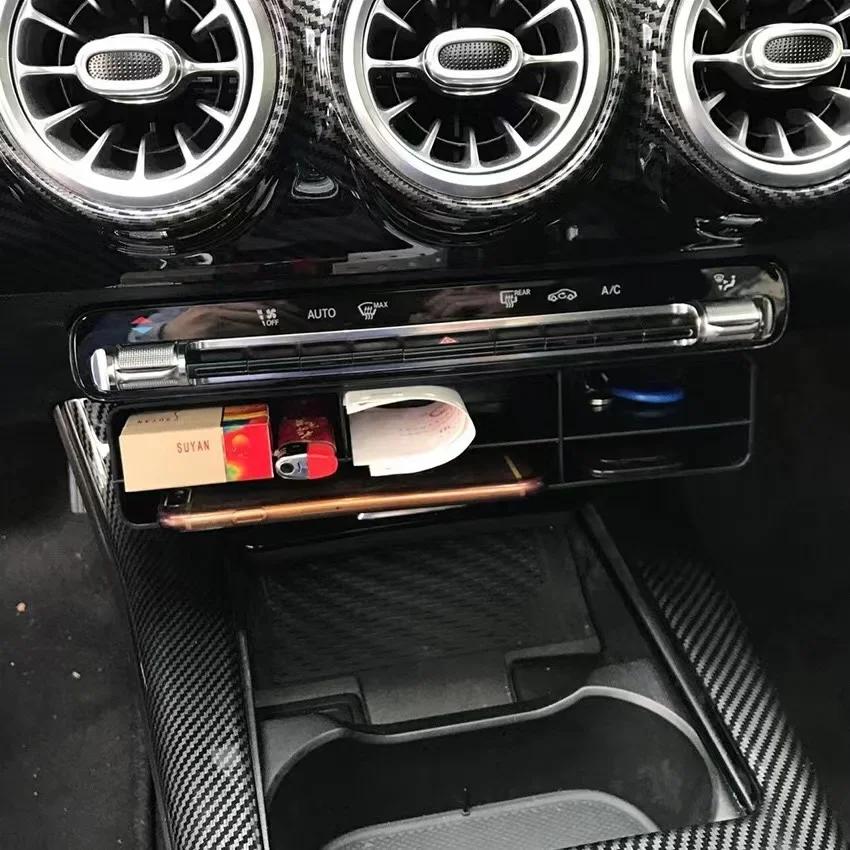 Car Central Control Storage Box Trim For Mercedes Benz A B CLA GLB GLA Class W177 W247 C118 X247 H247 2020-2026 Car Accessories