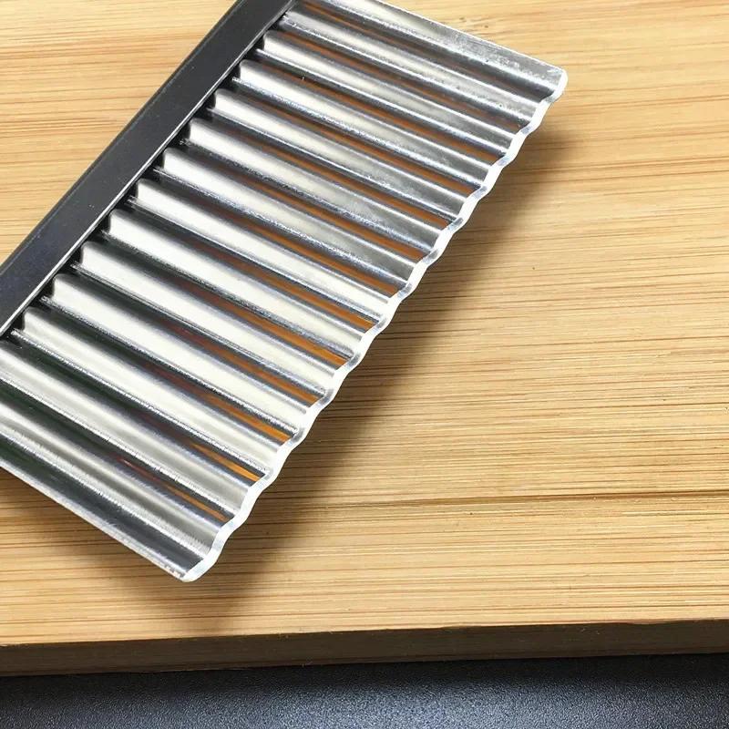 Kitchen Household Stainless Steel Wave Knife Potato Cutting Corrugated Fries Chips Cutter Slicer Cooking Tools Accessories