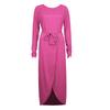 eBay solid color anti-sleeve flat long-sleeved crew neck irregular dress color