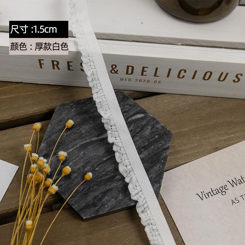 Supply 1.5Cm White Fungus With Knitted Elastic Elastic Band, Headband, Headgear, Decorative Clothing Accessories