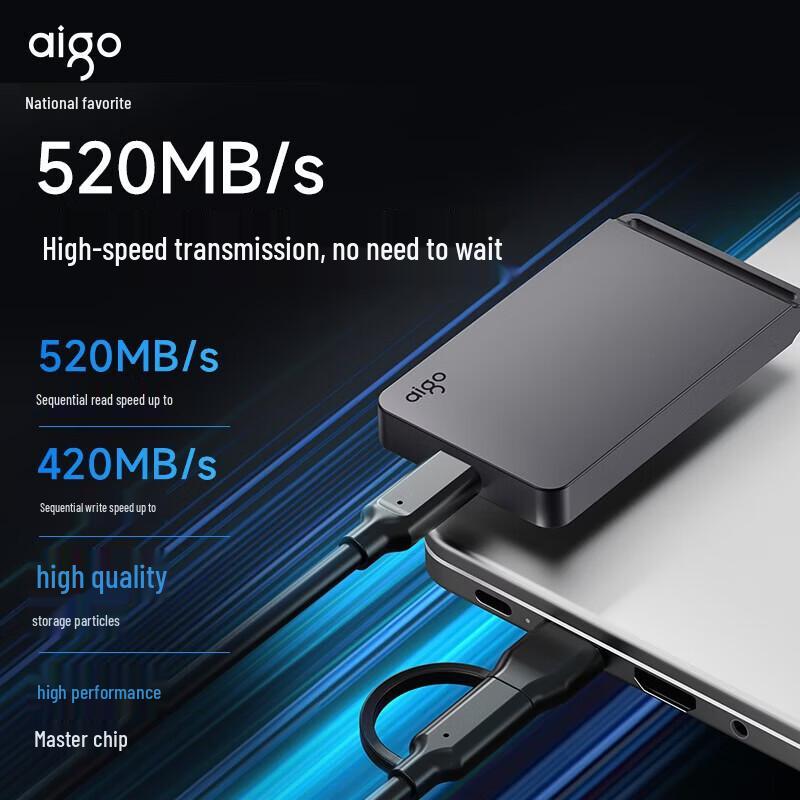 aigo G70 500GB USB 3.2 Type-C Portable SSD
