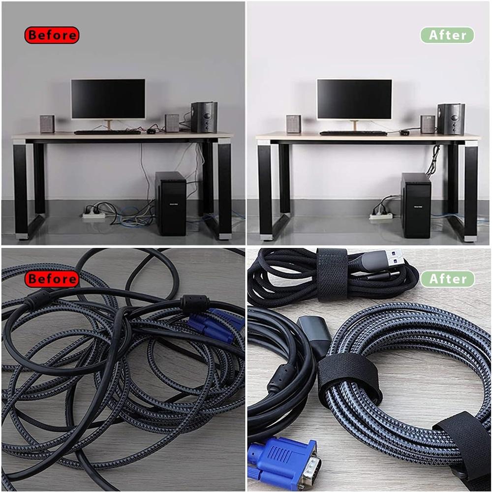 Pack Of 25 Reusable Nylon Cable Ties 15/20/30 Cm Lengths Black Universal Cable Ties For Cable Management, Cable Organiser