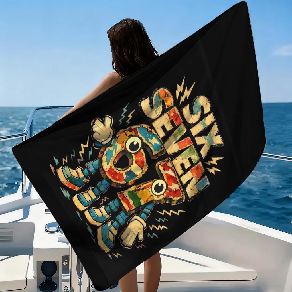 1Pc Quick Dry Beach Towel Size 67, Suitable For Pool, Camping, Vacation And Yoga, Perfect Gift For Family, Friends And Kids