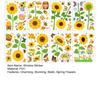 8 Sheets Spring Window Clings Butterfly Flower Hummingbird Window Decals to Prevent Bird Strikes Reusable Static Sticker for Glass Windows