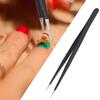 Nail Tweezers Multifunctional Durable Rustproof Exquisite Double Headed Design Tweezers for Home Nail Salon