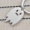 Cute Ghost Stainless Steel Keychain Creative Cartoon Design Stylish Bag Pendant Practical Lightweight Daily Key Accessory