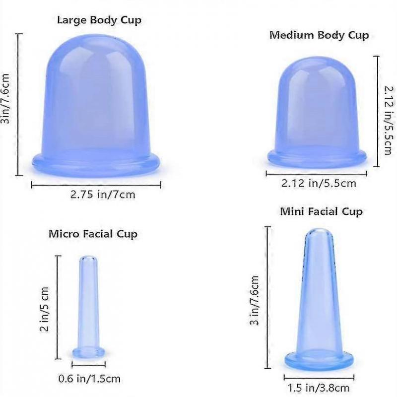 Vacuum Cup Cupping Silicone Cupping Cup Facial And Body Massage Cups Set