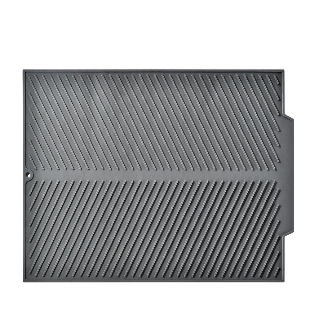 Silicone Dish Drying Pad Non-Slip Dish Drying Mats Pots Dish Drain Mat For Kitchen Tableware Folding Dish Pad Kitchen Utensils S-37x245cm чёрный 2250₽