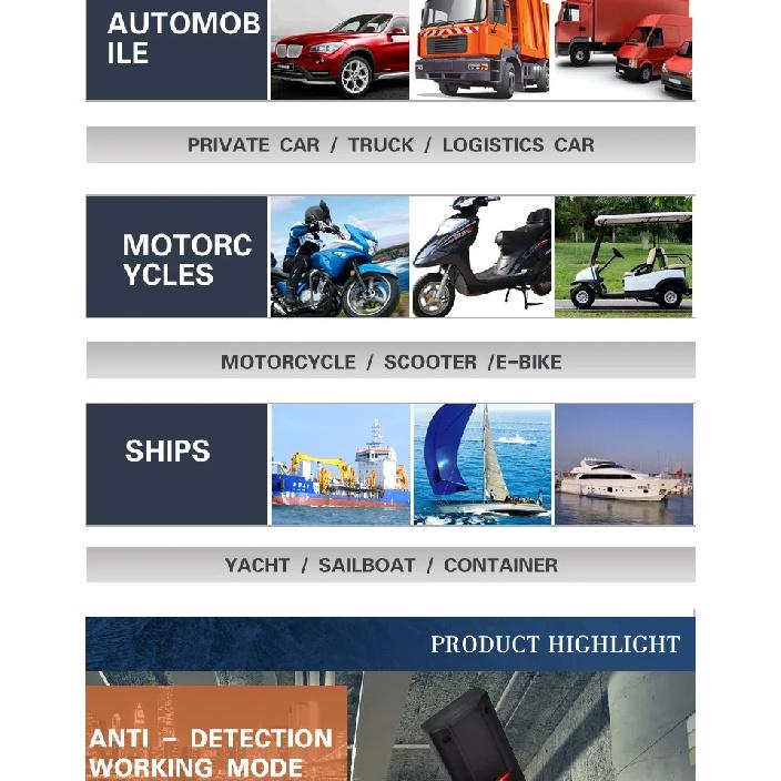 Car Motorcycle GPS Tracker Triple modules Over speed alarm High voltage protection Remote cut off Anti-theft  Vibration alert