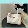 Stylish Korean French Butterfly Tote Bag For Women Large Capacity Casual Shoulder Bag