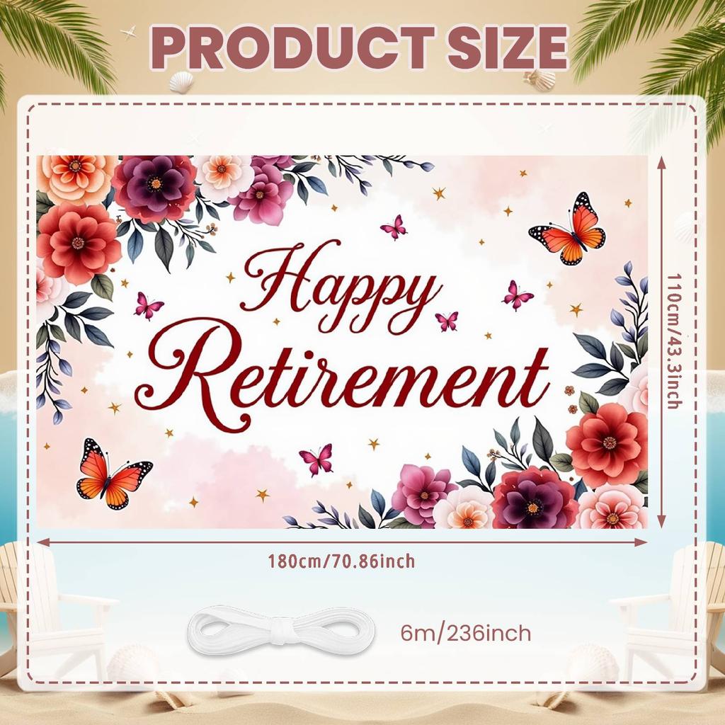 Retirement Occasion Display Vintage Floral Design Retirement Party Background Retirement Celebration Background