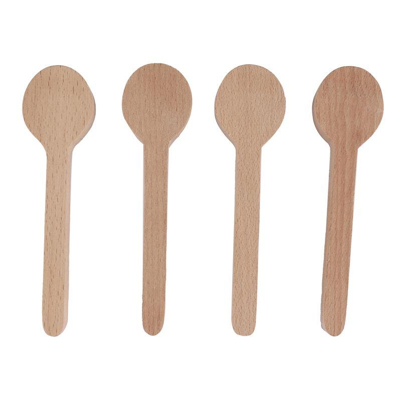 M-Modern-4 Pcs Wood Carving Spoon Blank Beech Wood Unfinished Wooden Craft Whittling Kit For Whittler Starter