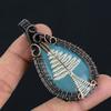 Aqua Chalcedony 999 Copper Wire Wrapped Pendant, Handmade Gemstone Tree Of Life Pendant Jewelry, Gifts For Wife Brand New Pendant