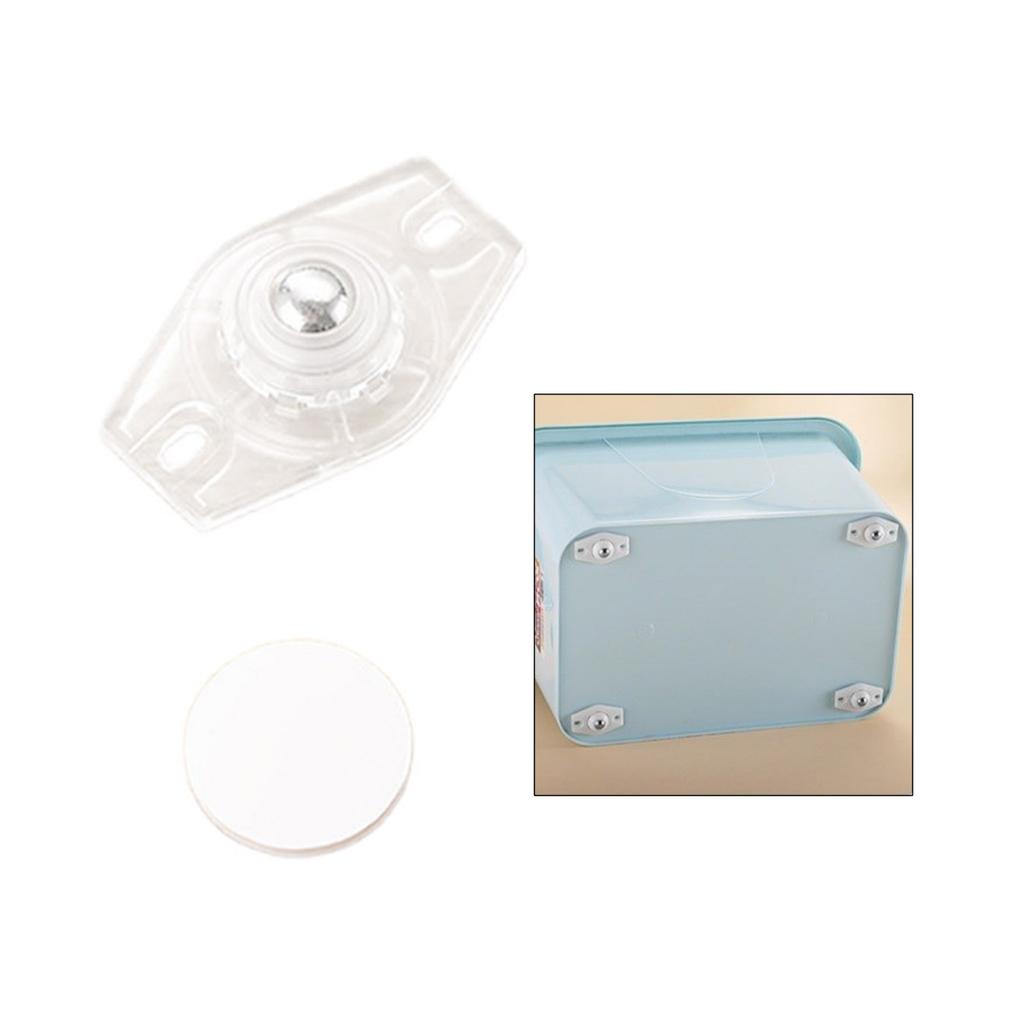 Convenient Adhesive Wheels Smooth Movement Easy to Install Adhesive Wheels Space Saving Wheels for Furniture & Storage