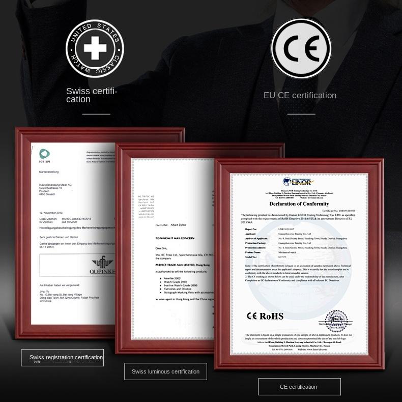 OUPINKE Hodinky Automatické mechanické hodinky Steel Business Vodotěsné pánské hodinky Pánské hodinky