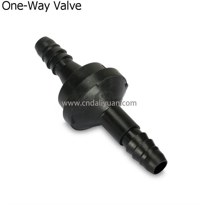 High Quality ID8 Black One-way Valve Non-return Valve Plastic One Way Valve Air Pump Vacuum Check Valve for Car 2pcs a Lot