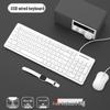 Silent Wired Chocolate Keyboard and Mouse Set for Laptop/Desktop