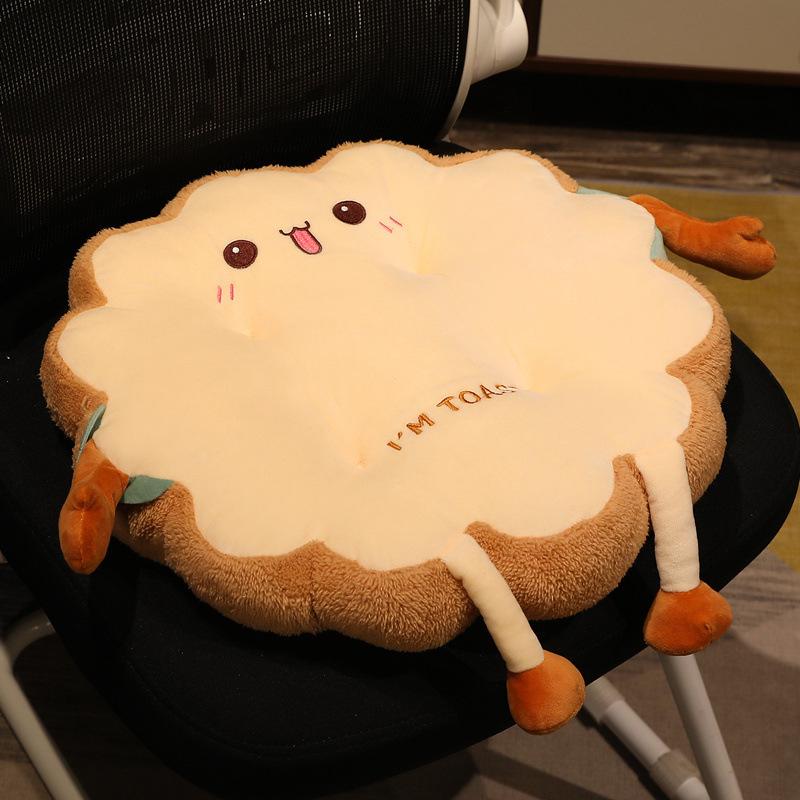 Cute Toast Bread Slice Plush Pillow Cushion for Cats/Decor