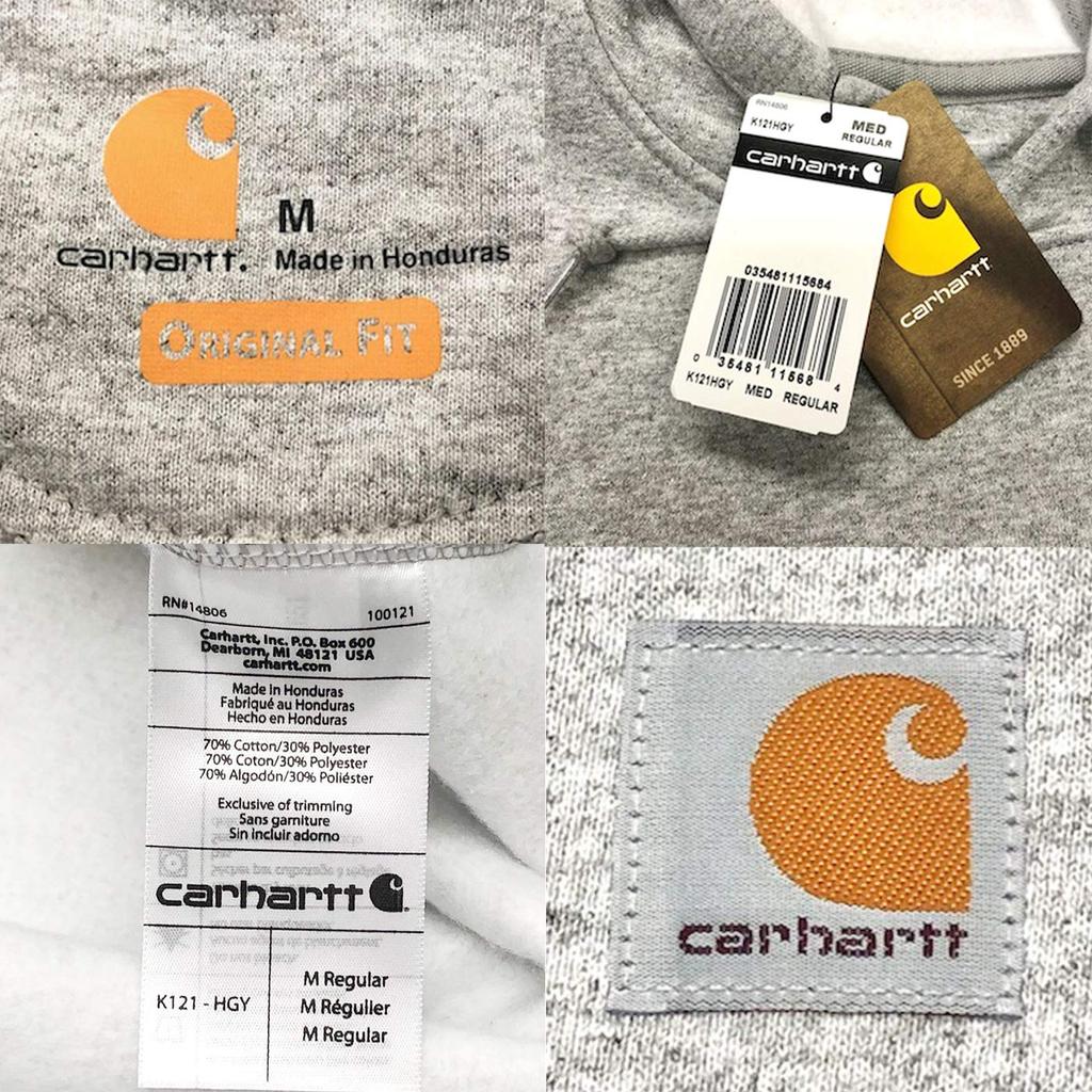 Carhartt Midweight Hooded Size S Sweatshirt, K121, Gray, [Used]