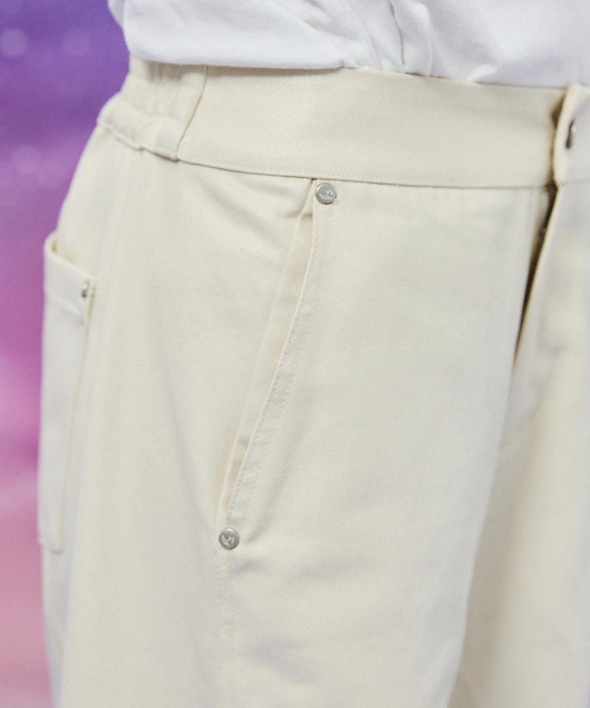 WAIKEI Coated Cut-Out Pants Cream