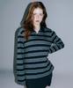 Striped Collar T-Shirt [Charcoal]