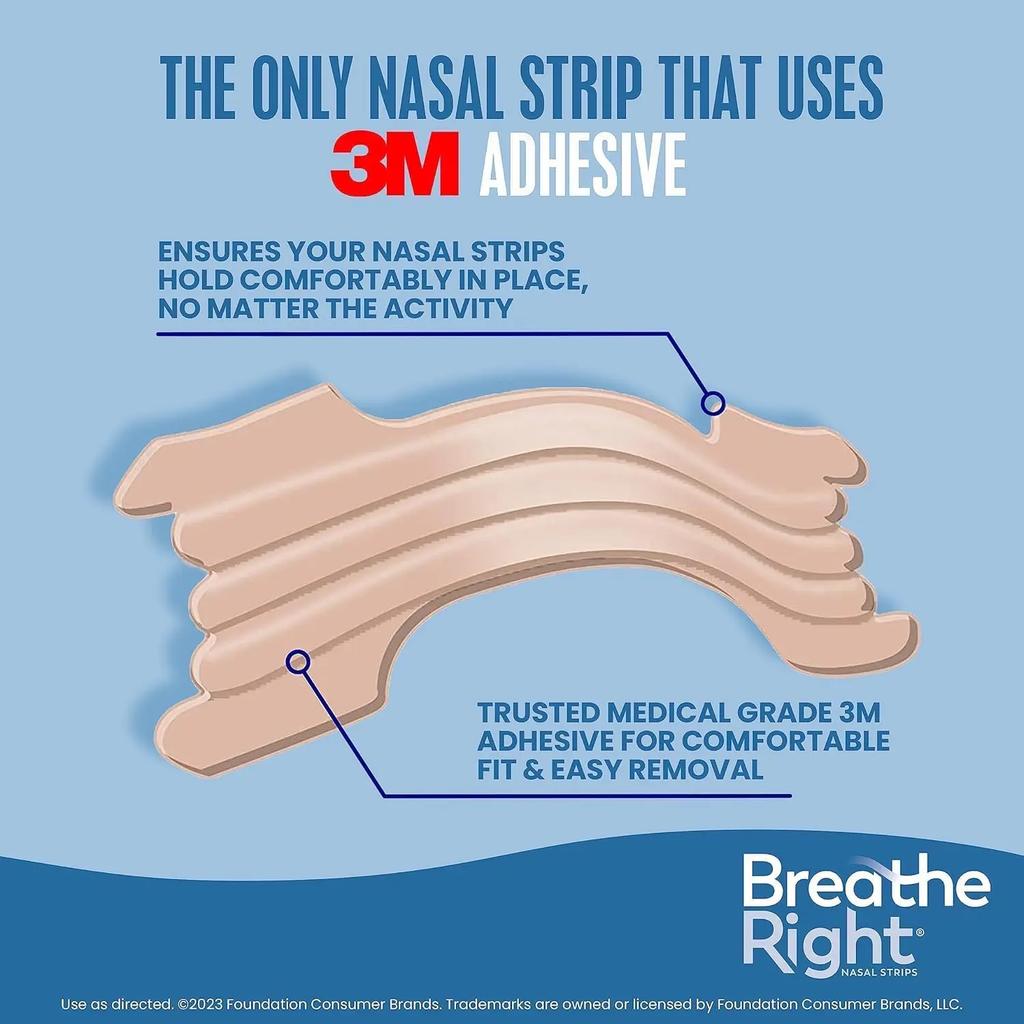 Breathe Right Nasenstreifen Extra Stark Beige Nasenstreifen, Schnarchen Stoppen Medikamentenfreie Schnarchlösung & Sofortige Nasenverstopfung