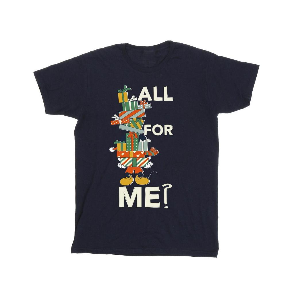 Disney Mens Mickey Mouse Presents All For Me T-Shirt