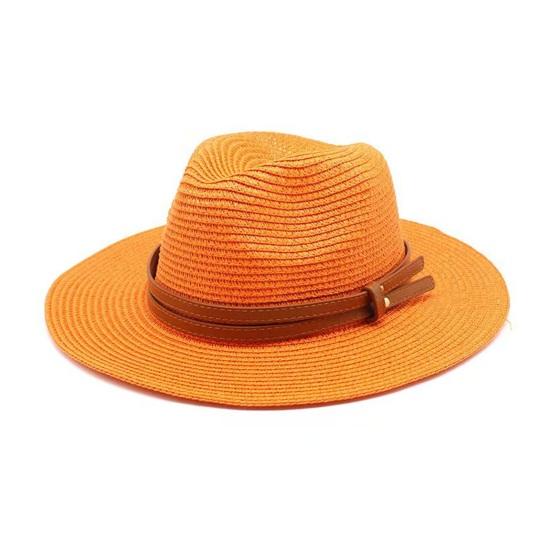 

Summer Straw Hat Foldable Wide Brim Sun Hat with Faux Leather Strap Decor Adjustable Size Lightweight Outdoor Travel UV Protection Hat