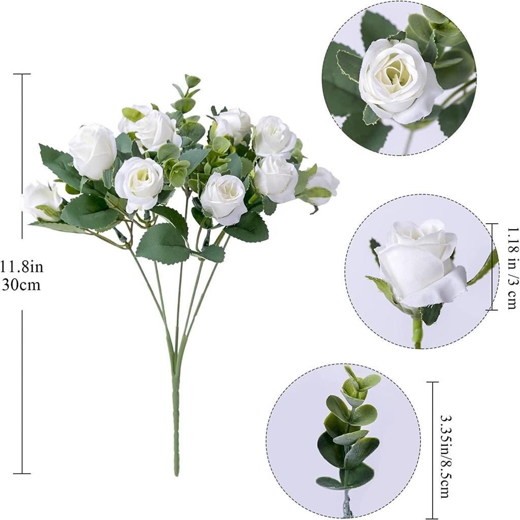 15 heads Artificial Silk Rose Flowers Bridal Bouquet for Home Wedding Floral Arrangement Garden Artificial Flowers DIYGift Decor