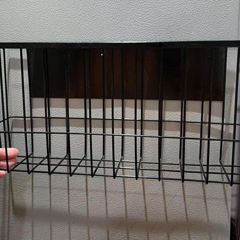 Magnetic Shelf for Fridge Magnetic Fridge Organizer Multifunctional Storage Basket for Kitchen Laundry Utility Room Door Cabinet