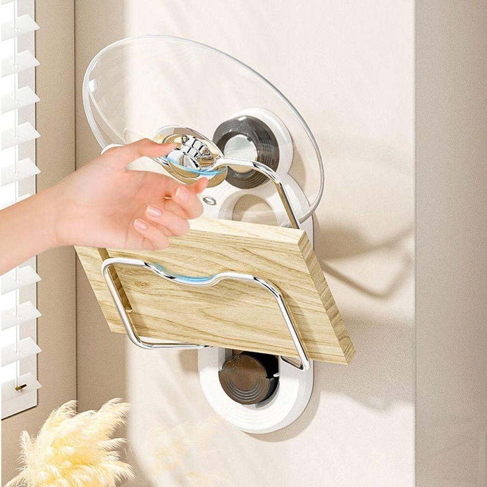 Punch Free Pot Lids Holder Space Saving Chopping Board Rack Cutting Board Holder  for Home