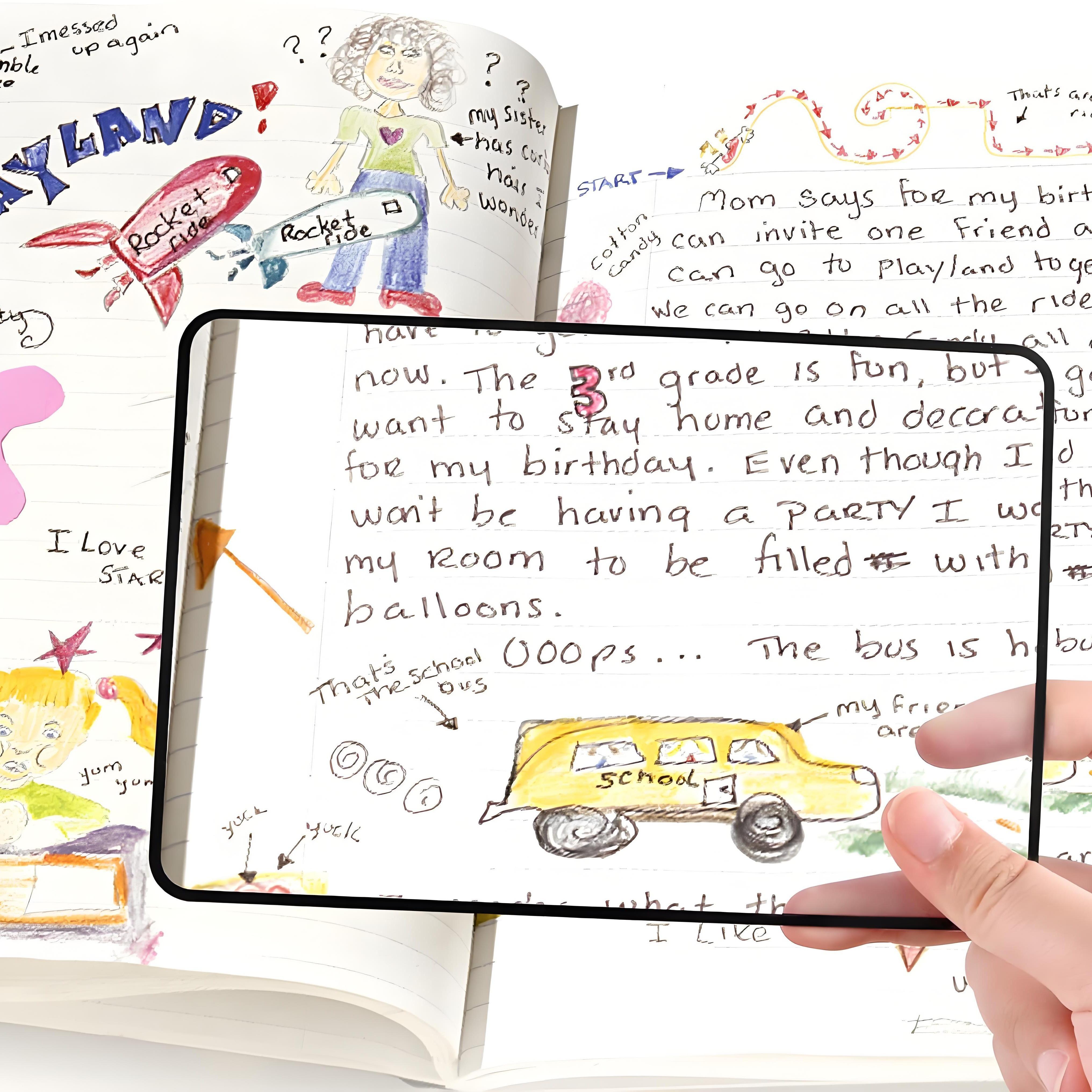 

3-кратна велика лупа з ПВХ для зняття напруги очей - ідеально підходить для читання дрібних шрифтів, людей зі слабким зором і людей похилого віку чорний