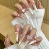 Xiaohongshu Handmade Red Floral Nail Art: Wearable, High-End Whitening Nail Tips Stickers
