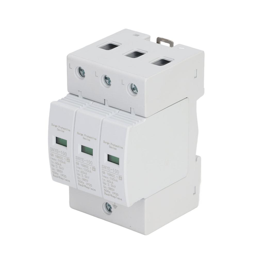 Surge Protective Device 100KA Voltage Protection Arrester Protector for Distribution Box 3P 385V