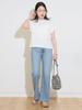 Beams Heart Gathered Pullover with Different Fabrics at the One Size S/S Tee, Back, Women's, OFF_WHITE,