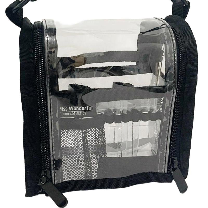 Viewable PVC Cosmetic Bag For Lip Products And Glosses Featuring Multiple Sections Simple To Transport
