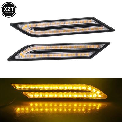2Pcs LED Luz de circulação diurna para carro 12V Luz DRL em forma de U Luz de freio à prova d'água Luzes de seta Acessórios