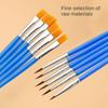 100 Pcs Nylon Hair Oil Painting Brushes Flat Painting Supplies Tool Paint Brushes Set  Craft