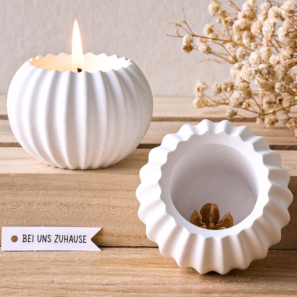 Stripes Candle Jar Silicone Mold DIY Home Decor Candlestick Crafts Making Plaster Resin Flowerpot Storage Box Casting Molds