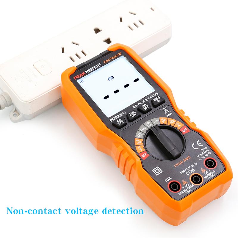 PEAKMETER PM8225D Electrician Multimeter Universal High-Precision Digital Display Smart Burn-Proof Household Electric Meter