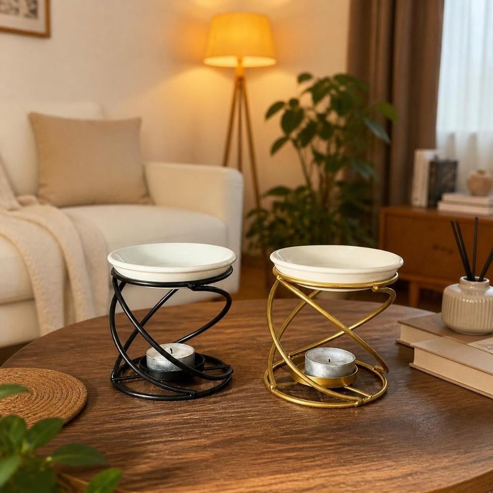 Ceramic Bowl Aromatherapy Candle Holder Minimalist Incense Burner Tea Light Wax Melt Burner SPA