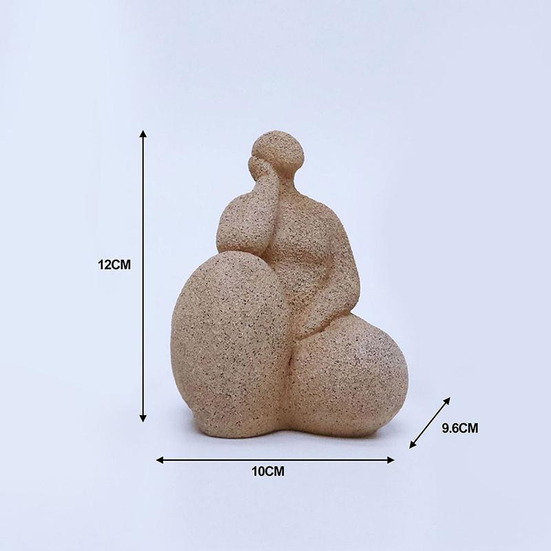 Fette Mädchen Yoga Figuren Statue Schreibtisch Dekoration Ornamente Fette Frau Tänzerin Abstrakte Figur Harz Skulptur Raum Ästhetische Deko