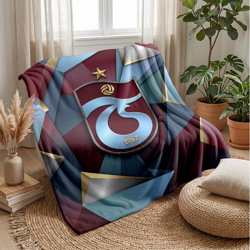 Coperta in Morbido Pile di Flanella Trabzonspor FC Leggera Accogliente Calda Coperta da Lancio per Divano Letto Decorazione per la Casa