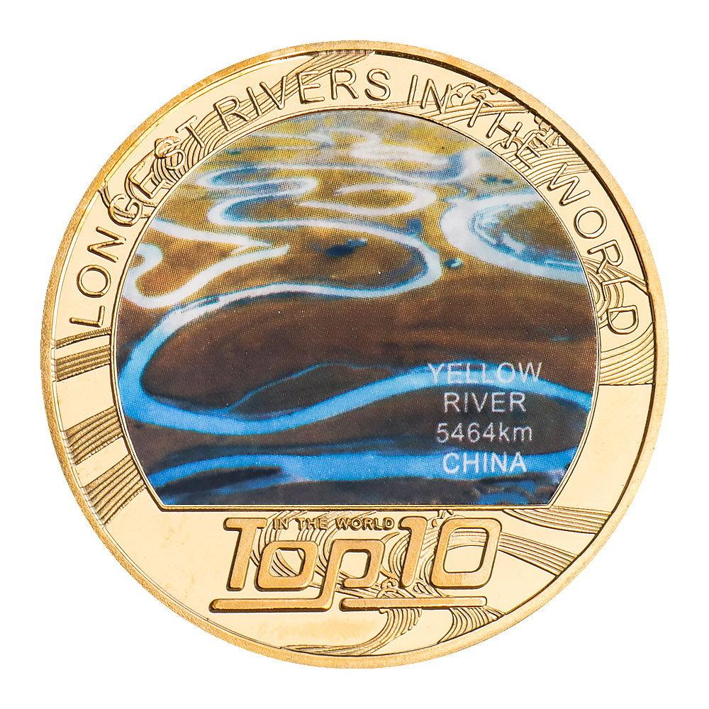 Top 10 River Commemorative Coins, Metal Badges, Collectible Gifts, Commemorative Badge Gift Boxes, Graduation Gifts
