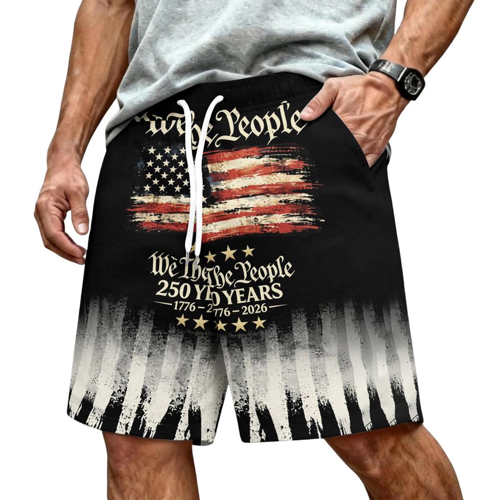 Men's Casual Drawstring Waist Shorts Lightweight Comfortable Fit Elastic Waistband Beachwear Summer Activewear