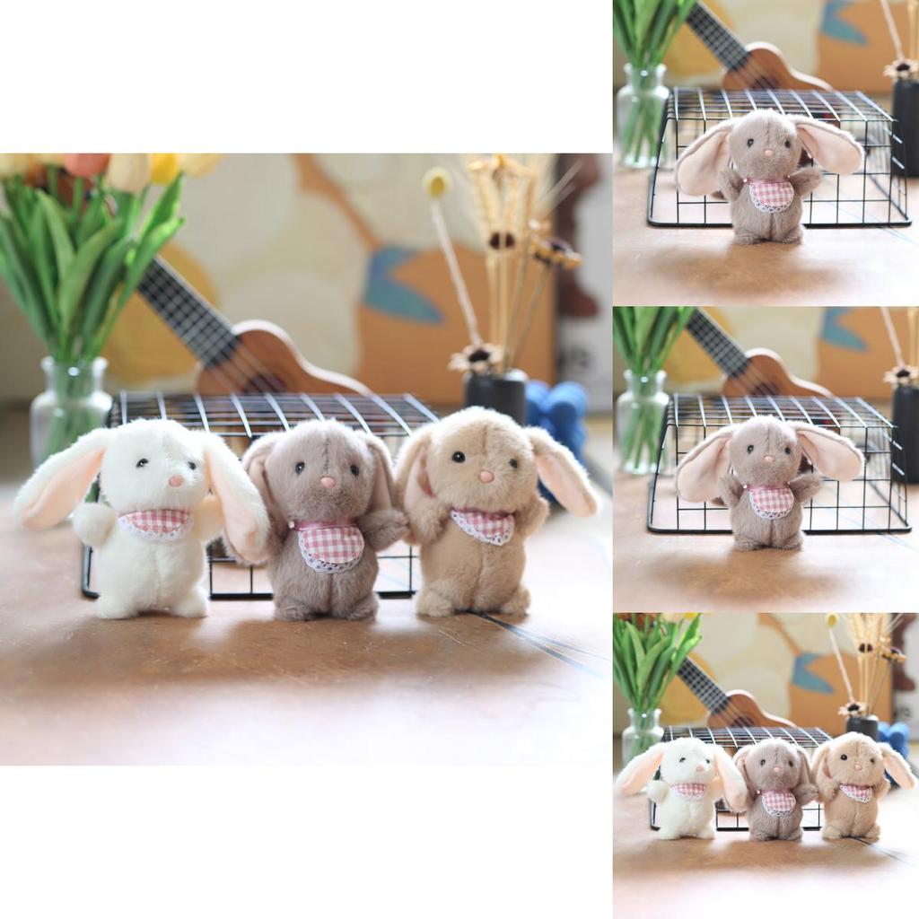 Cute Fluffy Rabbit Plush Keychain Soft Toy Bag Charm For Kids And Adults