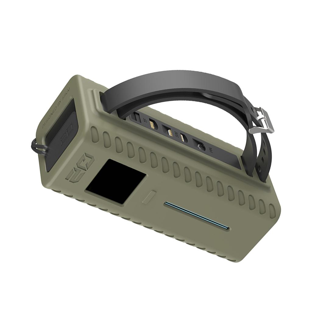 Durable Silicone Case with Handle for Storage Travel Dustproof Plug Design Shockproof Cover for CUKTECH No.20 Power Bank