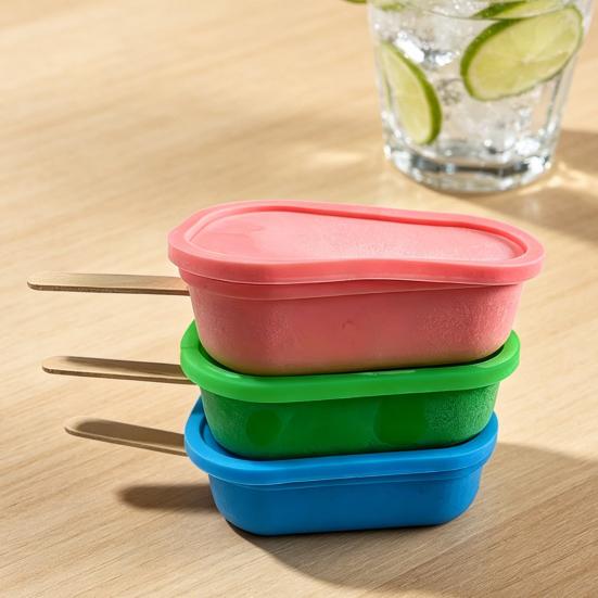 Ice Cube Mold Easy Demould Food Grade Silicone Popsicle Tray with Leak-Proof Lid Odor-Free Safe DIY Freezing Tray